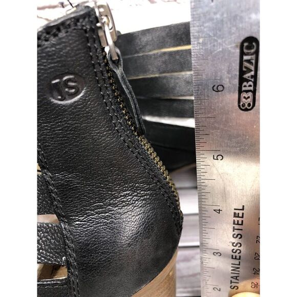 Josef Seibel Black Leather Zip High Heel Ankle Boots Women’s Sz 41EU/10.5M 87901 - Picture 9 of 16